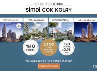 NEF projelerinde yüzde 10 indirime ek 120 ay için yüzde 0.98 kredi fırsatı!